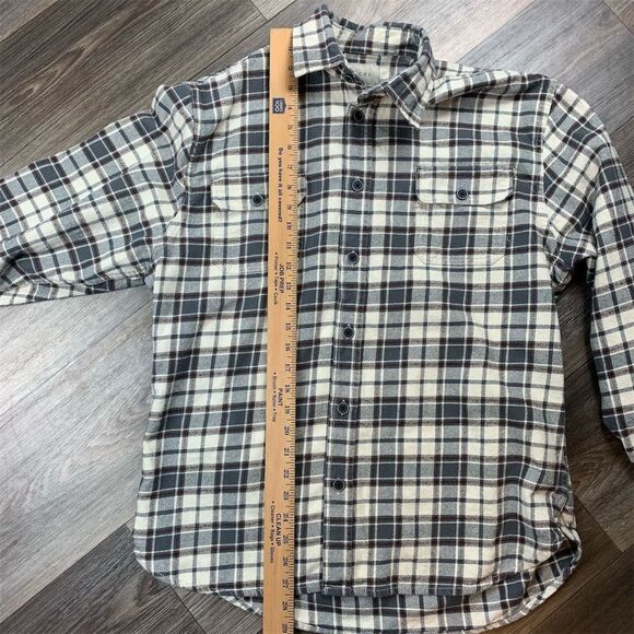 Jachs Men's Gray Plaid Flannel Button-Up Shirt Size L Long Sleeve - Picture 5 of 8